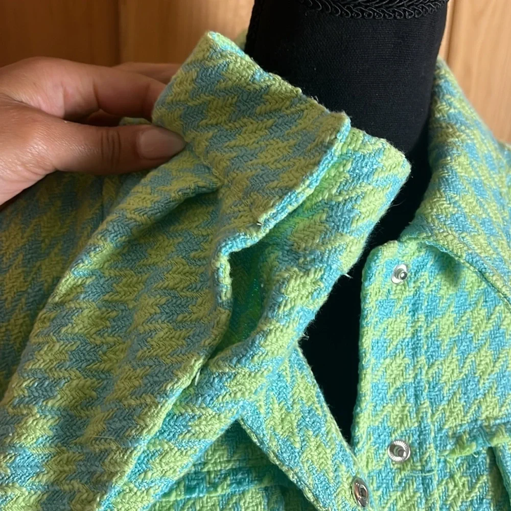 ZARA Tween Herringbone Cropped Jacket - Picture 9 of 10